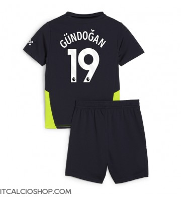 Manchester City Ilkay Gundogan #19 Seconda Maglia Bambino 2024-25 Manica Corta (+ Pantaloni corti)